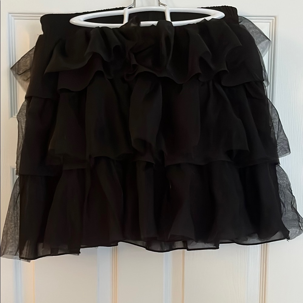 Jade by Jane Black Ruffled Skirt